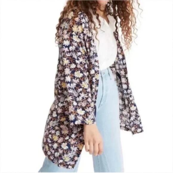 Madewell Floral Print Short Robe Jacket - Picture 1 of 8